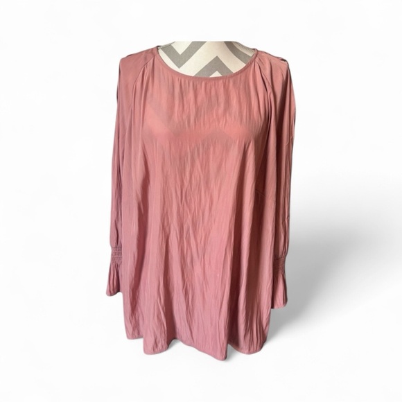 Womens J. Jill Tunic COld Shoulder Blouse in Rose Pink – Size 3X - Picture 1 of 8